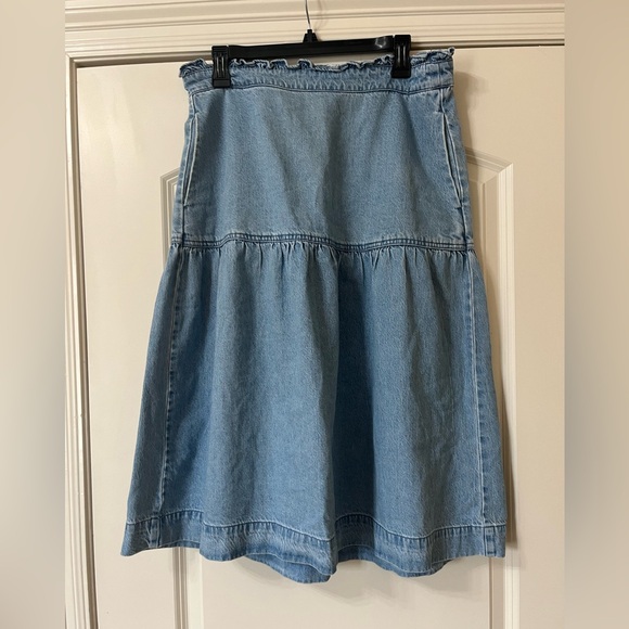 Madewell Pull-On Denim Skirt in Normandie Wash - Picture 3 of 6